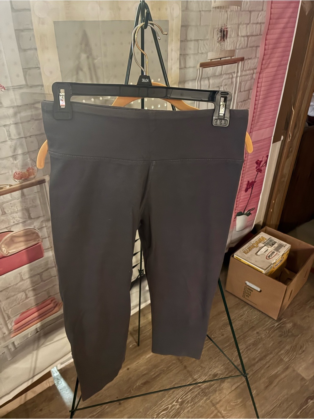 Balance Collection Black Leggings Capri Workout Pants
